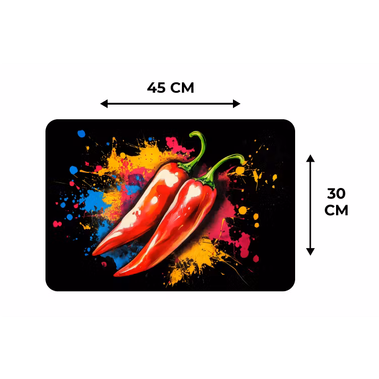 Placemat - 6 stuks - Peper - Graffiti - Verf - Abstract - Modern - Kleurrijk — 3