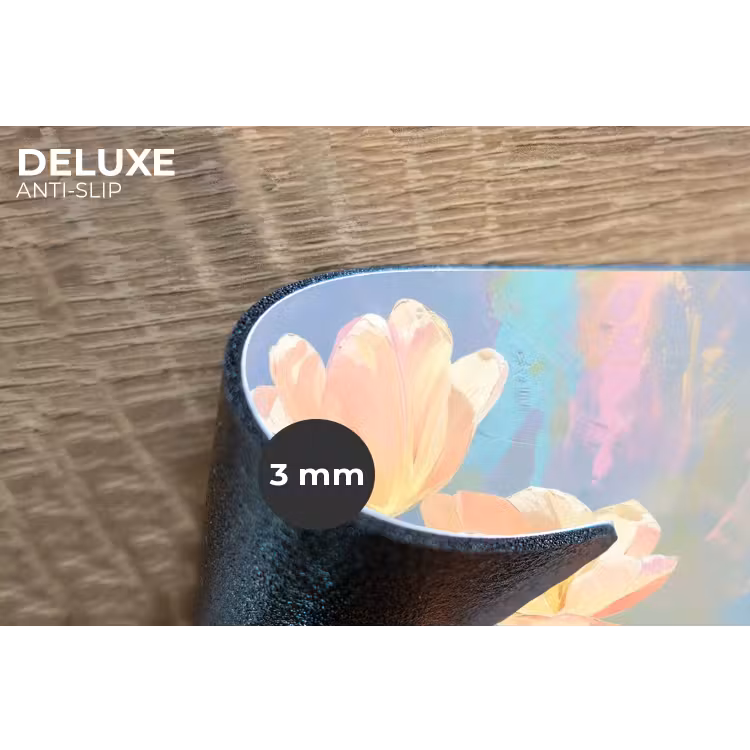 Placemat - 6 stuks - Tulpen - Roze accenten - Blauw — 4
