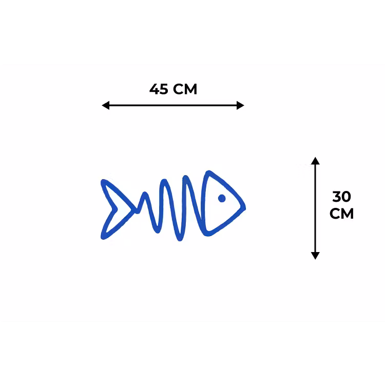 Placemat - 6 stuks - Vis - Minimalistisch - Blauw - Lijn — 3