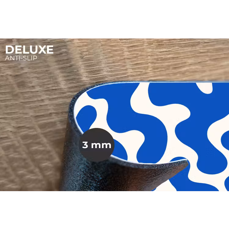 Placemat - 6 stuks - Vormen - Abstract - Blauw - Golven — 4