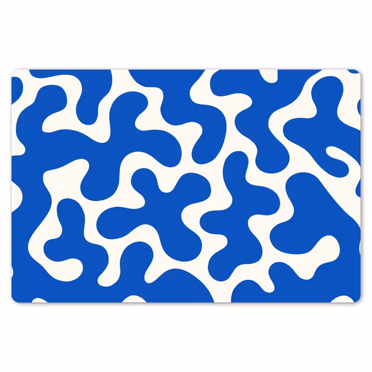 Placemat - 6 stuks - Vormen - Abstract - Blauw - Golven — 7