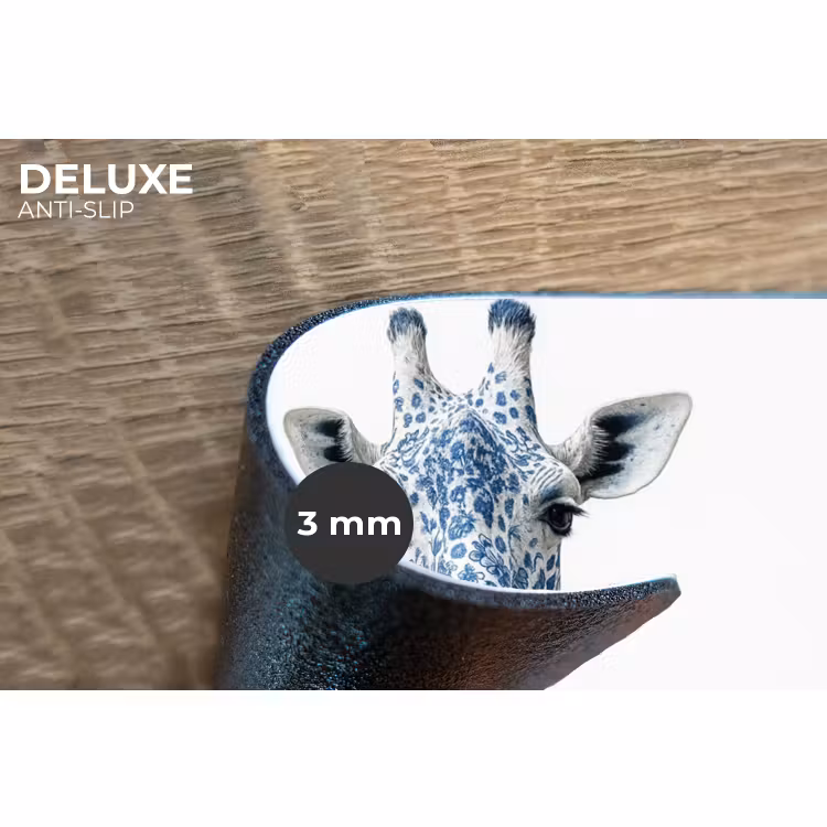 Placemat - 6 stuks - Giraffe - Delfts blauw - Dieren - Minimalistisch — 4