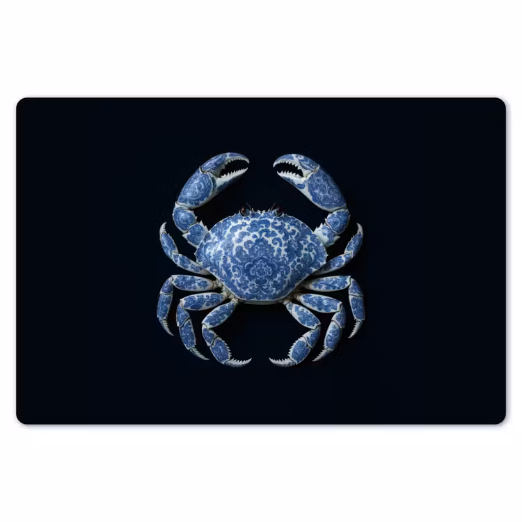 Placemat - 6 stuks - Krab - Delfts blauw - Dieren — 7