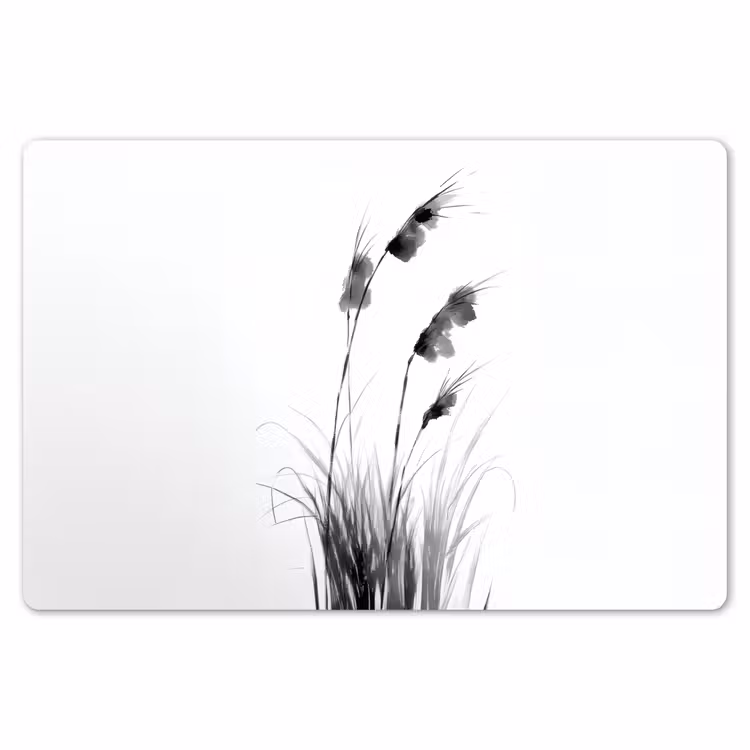 Placemat - 6 stuks - Minimalistisch - Stelen - Wit — 7