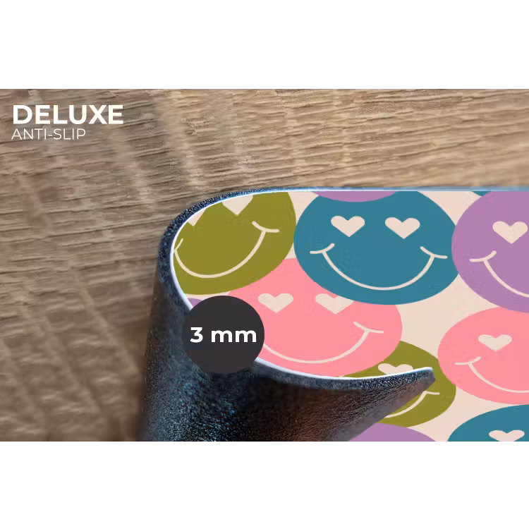 Placemat - 6 stuks - Patroon - Smiley - Kleurrijk - Hartjes — 4