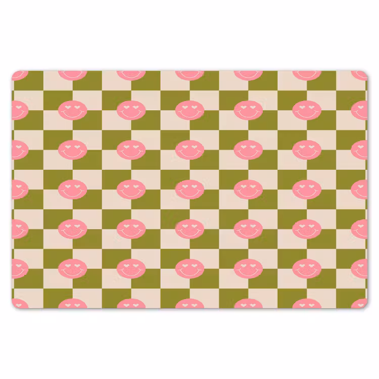 Placemat - 6 stuks - Patroon - Smileys - Blokken — 7