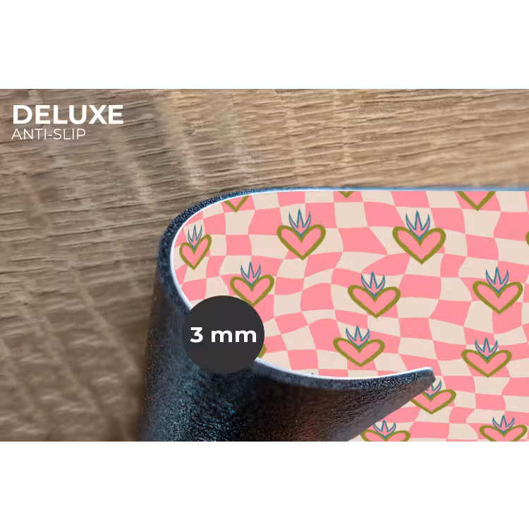 Placemat - 6 stuks - Roze - Retro - Patroon - Geblokt — 4