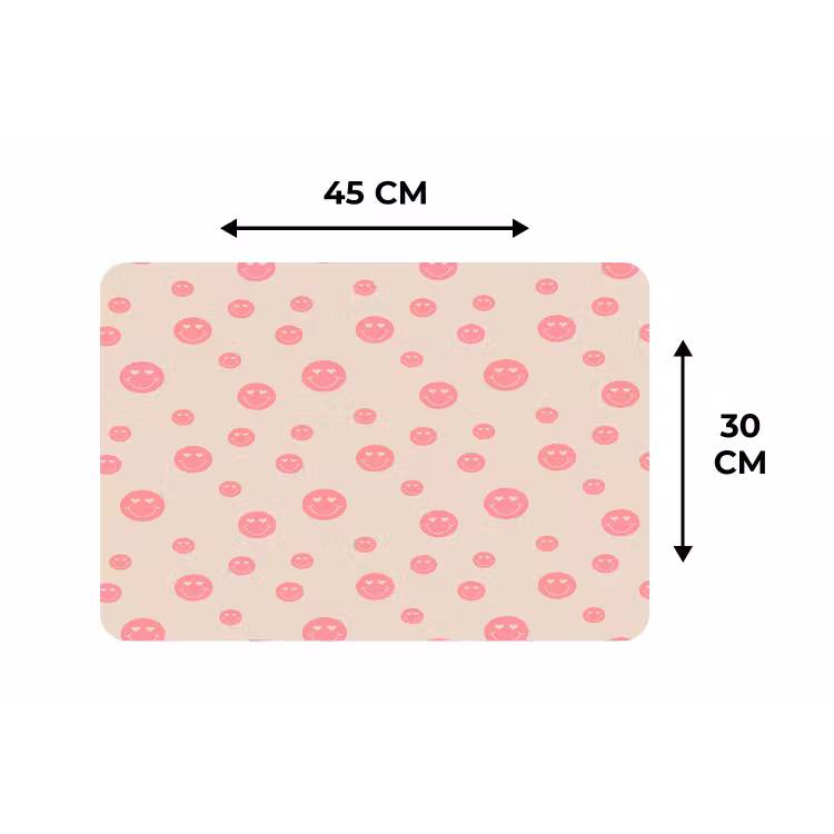 Placemat - 6 stuks - Smiley - Hart - Ogen - Patroon — 3