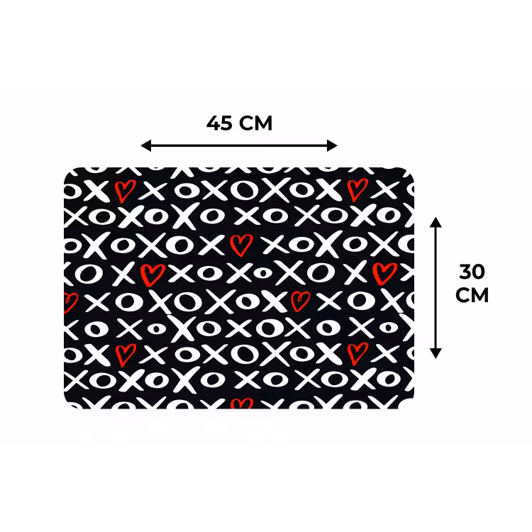 Placemat - 6 stuks - Tekens - Wit - Zwart — 3