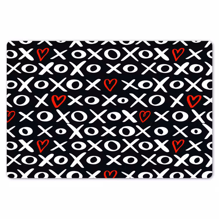 Placemat - 6 stuks - Tekens - Wit - Zwart — 7