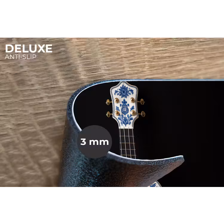 Placemat - 6 stuks - Ukelele - Delfts - Blauw - Muziek — 4