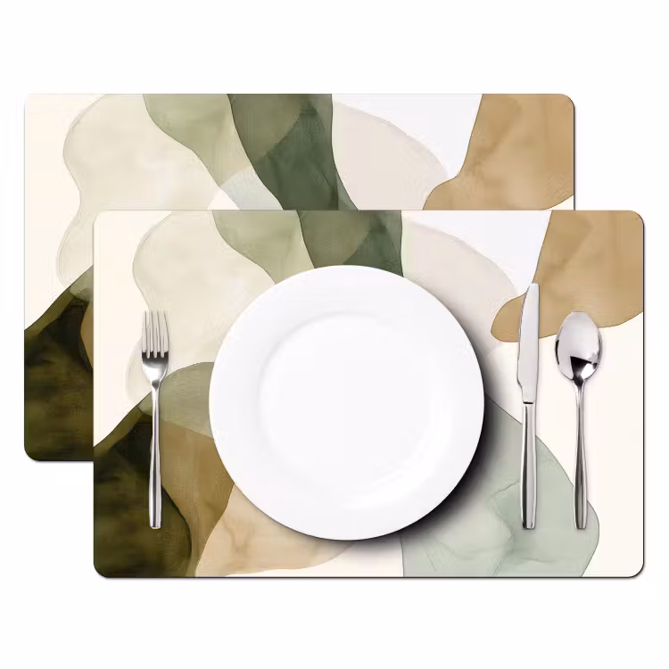 Placemat - 6 stuks - Japandi - Abstract - Groen — 2
