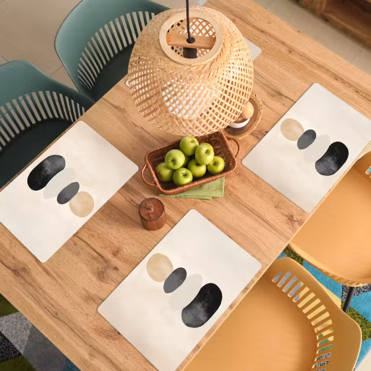 Placemat - 6 stuks - Japandi - Wabi sabi - Beige — 6
