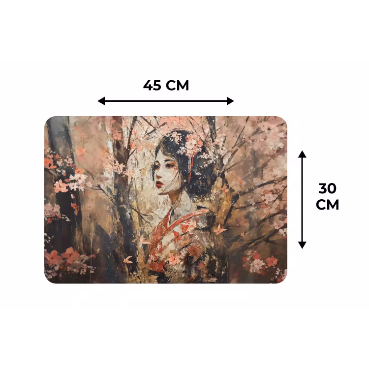 Placemat - 6 stuks - Kimono - Vrouw - kersenbomen — 3