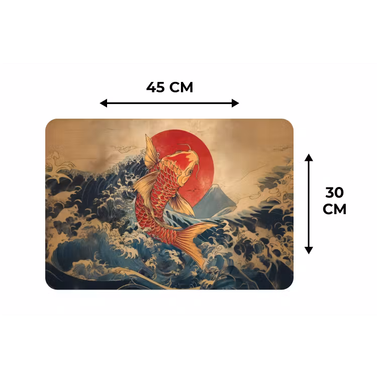 Placemat - 6 stuks - Koi - Zee - Golven - Zon — 3