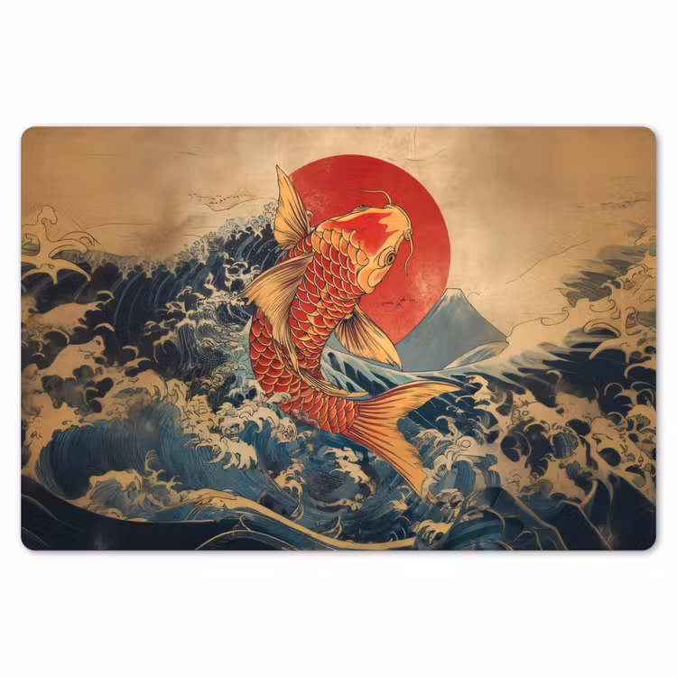Placemat - 6 stuks - Koi - Zee - Golven - Zon — 7