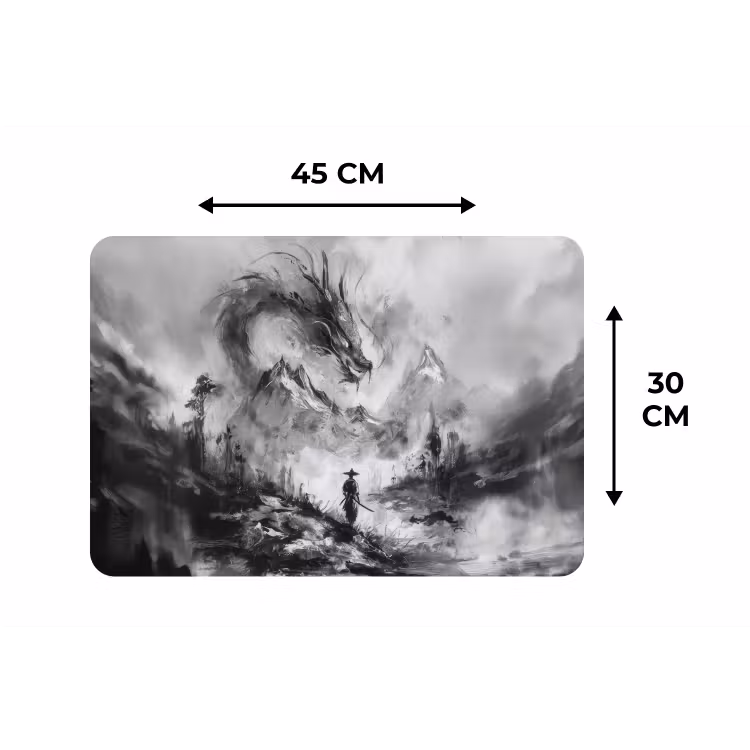 Placemat - 6 stuks - Krijger - Draak - Grijs — 3