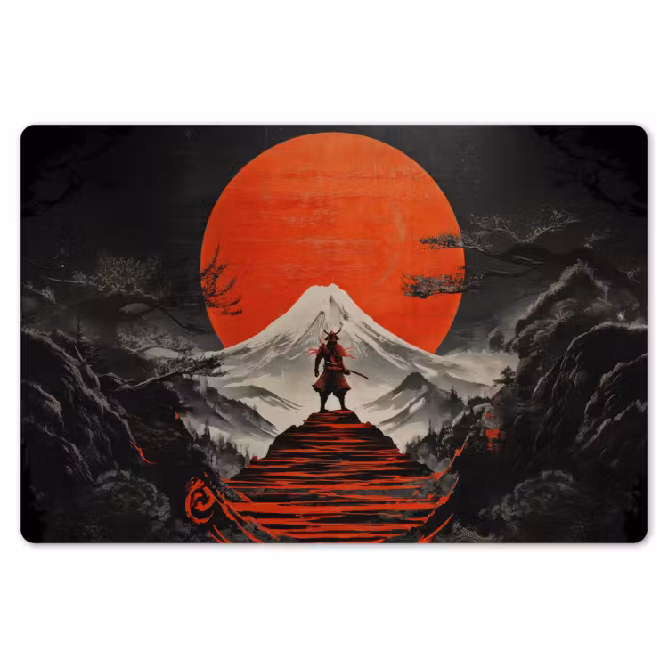 Placemat - 6 stuks - Krijger - Rode trappen - Zon - Berg — 7