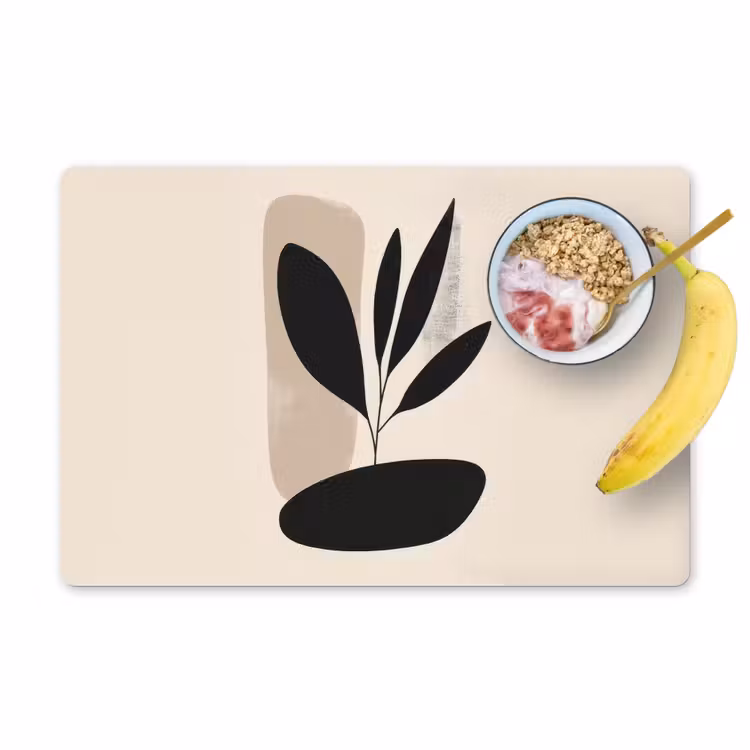 Placemat - 6 stuks - Plant - Beige - Japandi — 1