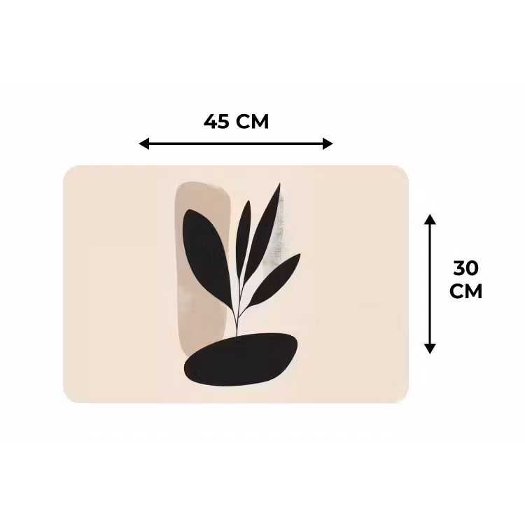 Placemat - 6 stuks - Plant - Beige - Japandi — 3