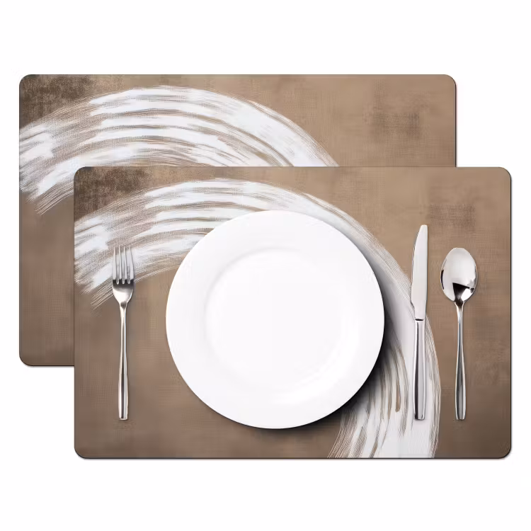 Placemat - 6 stuks - Verf - Bruin - Japandi — 2