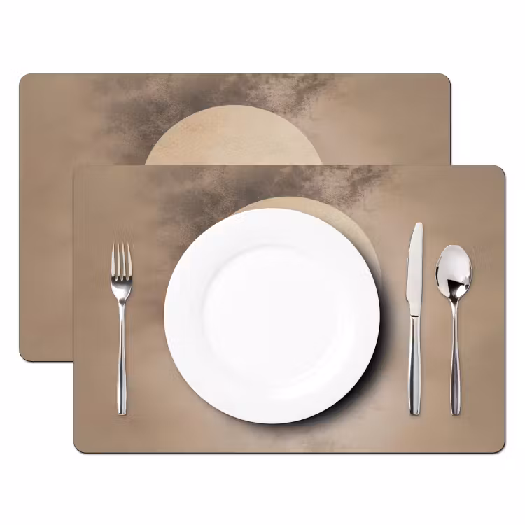 Placemat - 6 stuks - Vogel - Beige - Japandi — 2
