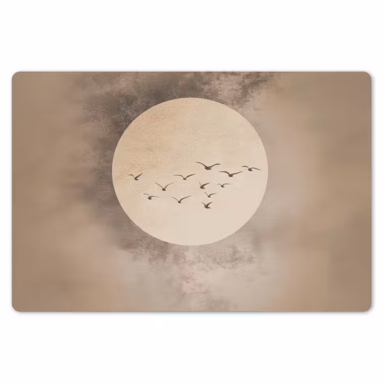 Placemat - 6 stuks - Vogel - Beige - Japandi — 7