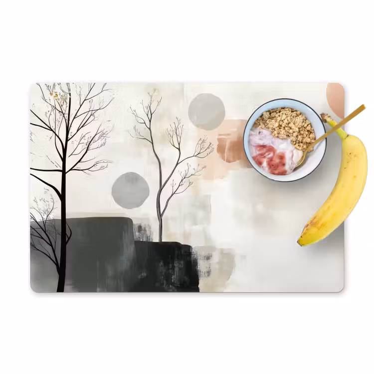 Placemat - 6 stuks - Wabi sabi - Beige - Plant — 1