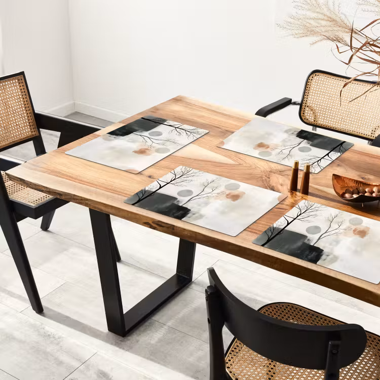 Placemat - 6 stuks - Wabi sabi - Beige - Plant — 5