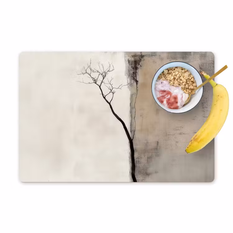 Placemat - 6 stuks - Wabi sabi - Plant - Beige — 1