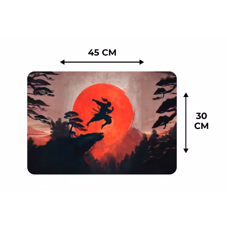 Placemat - 6 stuks - Zon - Krijger - Bomen - Bergen — 3