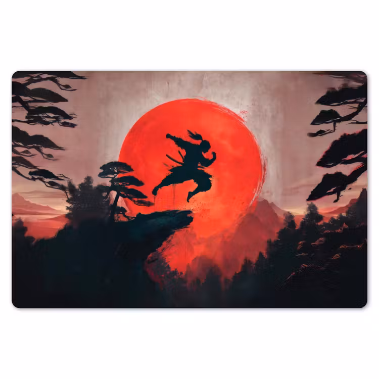 Placemat - 6 stuks - Zon - Krijger - Bomen - Bergen — 7