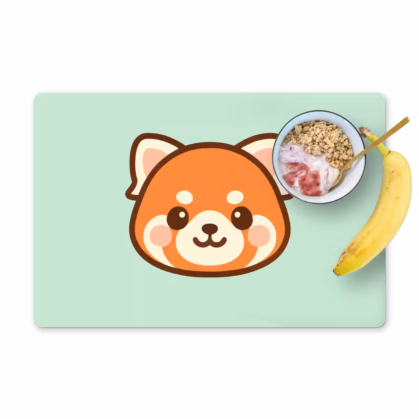 Placemat - 6 stuks - Rode panda - Groen - Cartoon — 1