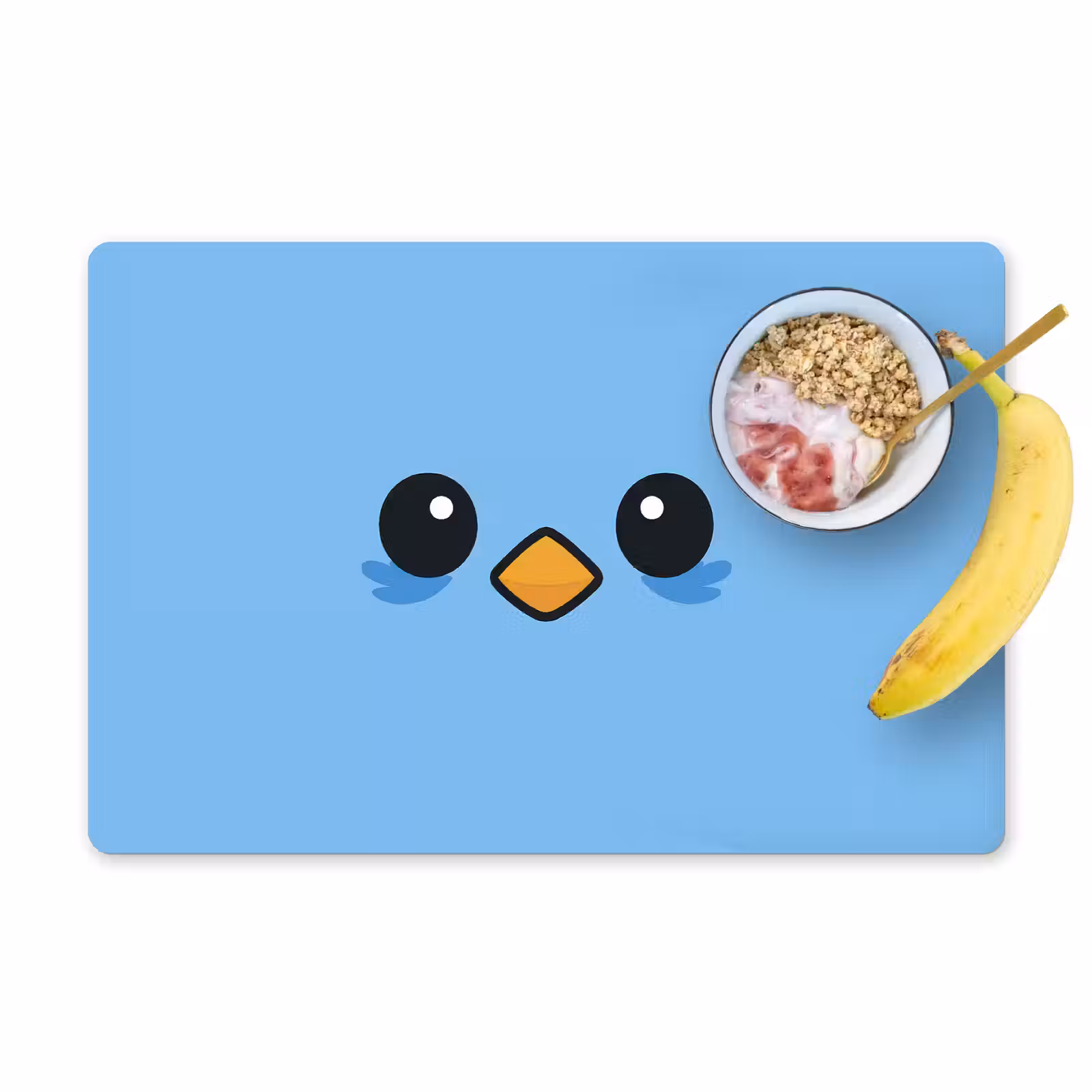 Placemat - 6 stuks - Vogel - Blauw - Eenvoudig — 1
