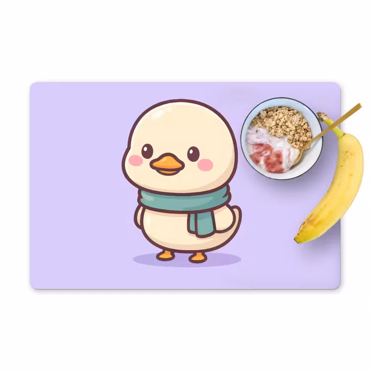 Placemat - 6 stuks - Eend - Sjaal - Paars — 1