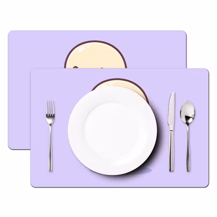 Placemat - 6 stuks - Eend - Sjaal - Paars — 2
