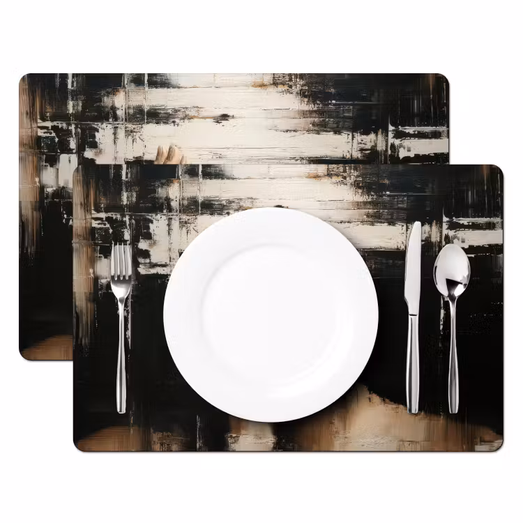 Placemat - 6 stuks - Hand - Gezicht - Strepen - Abstract — 2