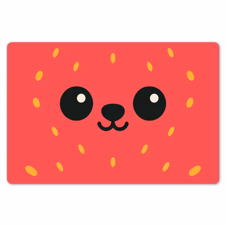 Placemat - 6 stuks - Kat - Aardbei - Cartoon — 7