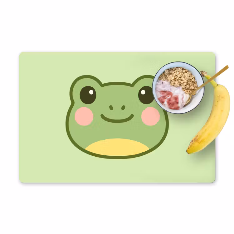 Placemat - 6 stuks - Kikker - Groen - Vriendelijkheid — 1