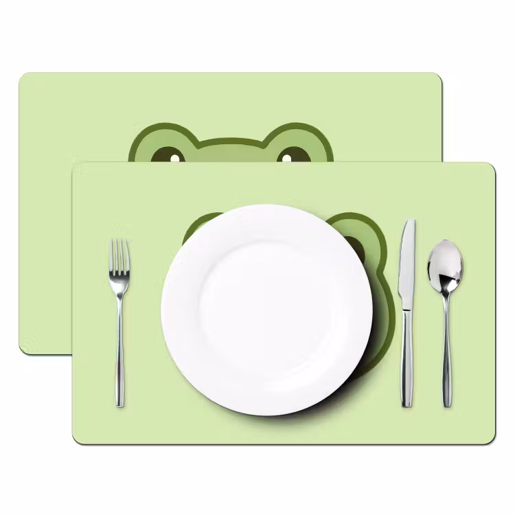 Placemat - 6 stuks - Kikker - Groen - Vriendelijkheid — 2