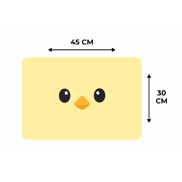 Placemat - 6 stuks - Kuiken - Vrolijk - Geel - Minimalistisch — 3