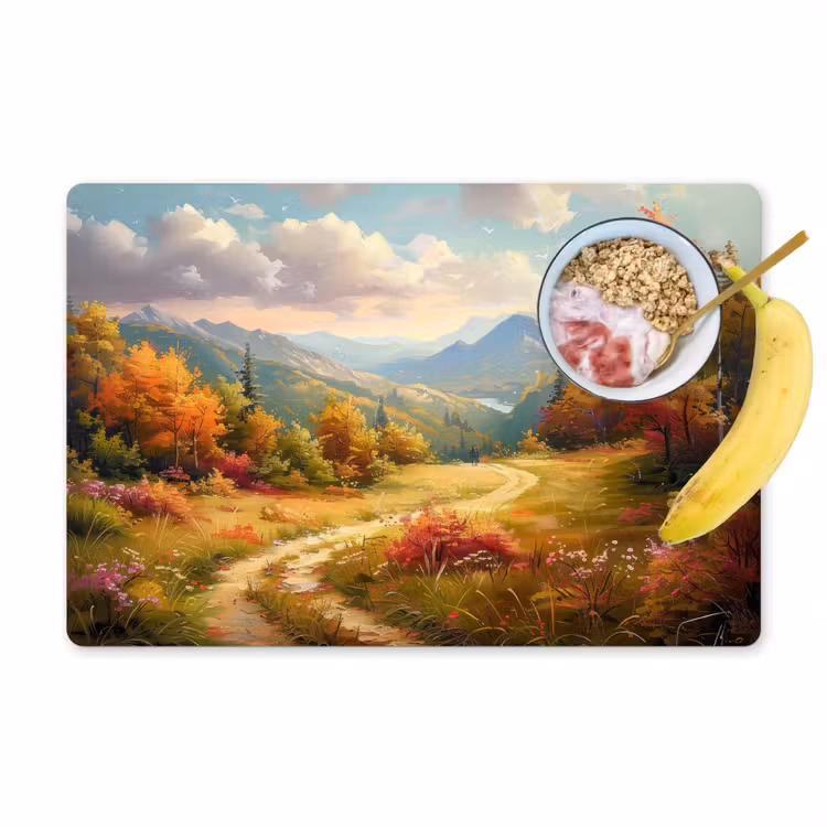 Placemat - 6 stuks - Landschap - Illustratie - Natuur — 1