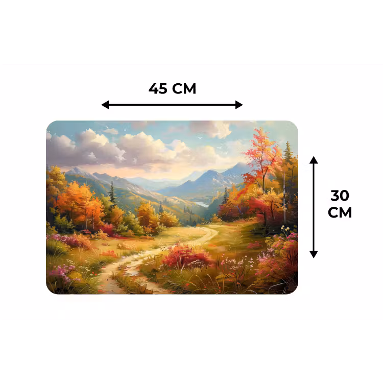 Placemat - 6 stuks - Landschap - Illustratie - Natuur — 3