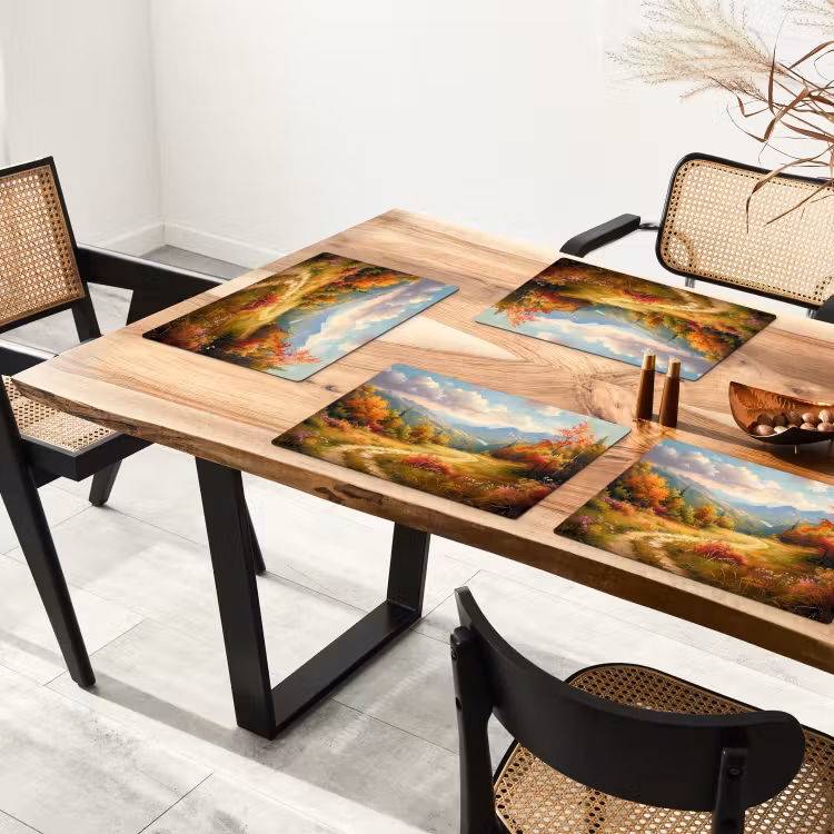 Placemat - 6 stuks - Landschap - Illustratie - Natuur — 5