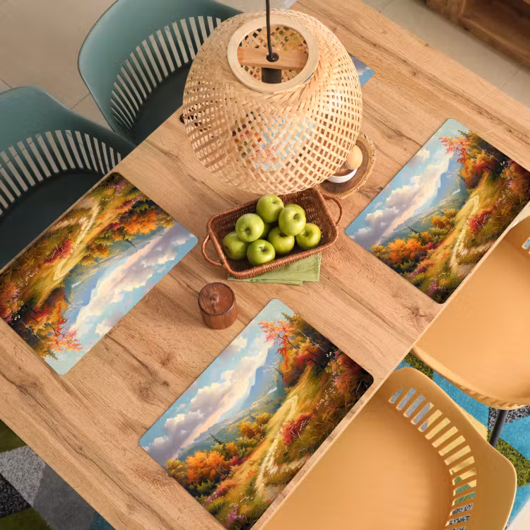 Placemat - 6 stuks - Landschap - Illustratie - Natuur — 6
