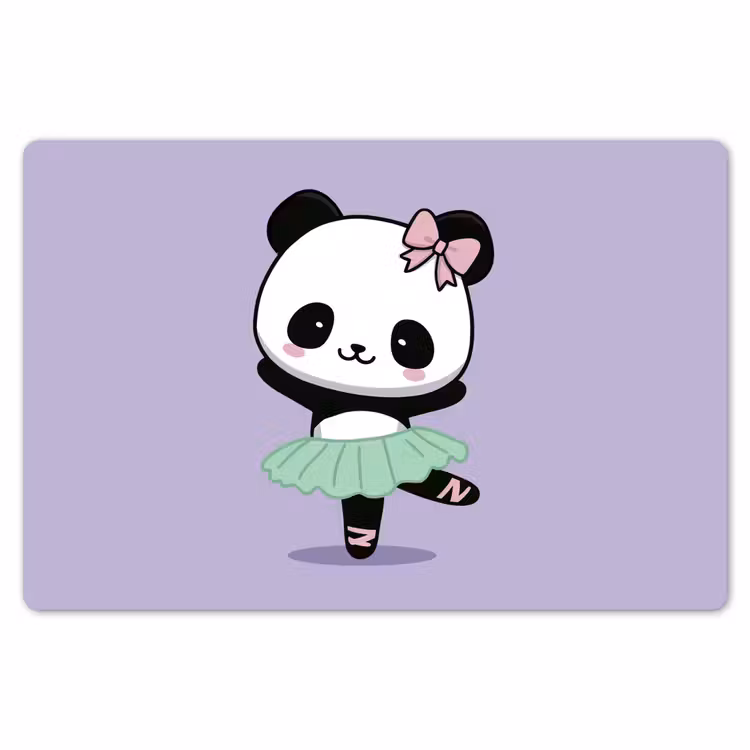 Placemat - 6 stuks - Panda - Paars - Sierlijk - Kawaii — 7