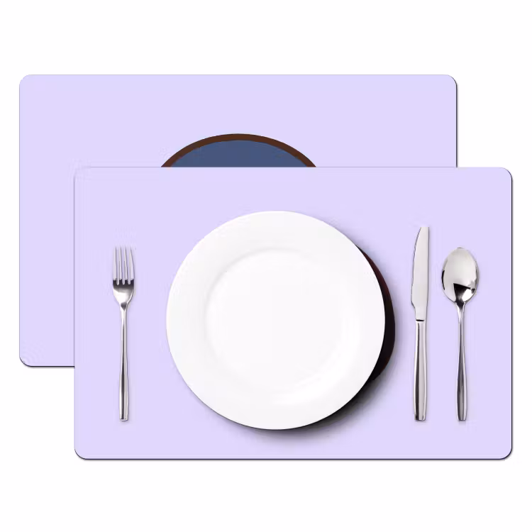 Placemat - 6 stuks - Pinguïn - Paars - Schattig — 2