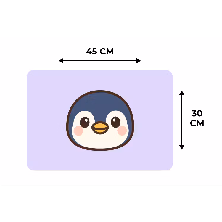 Placemat - 6 stuks - Pinguïn - Paars - Schattig — 3
