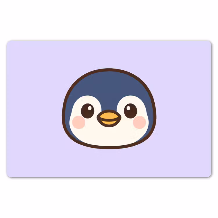 Placemat - 6 stuks - Pinguïn - Paars - Schattig — 7