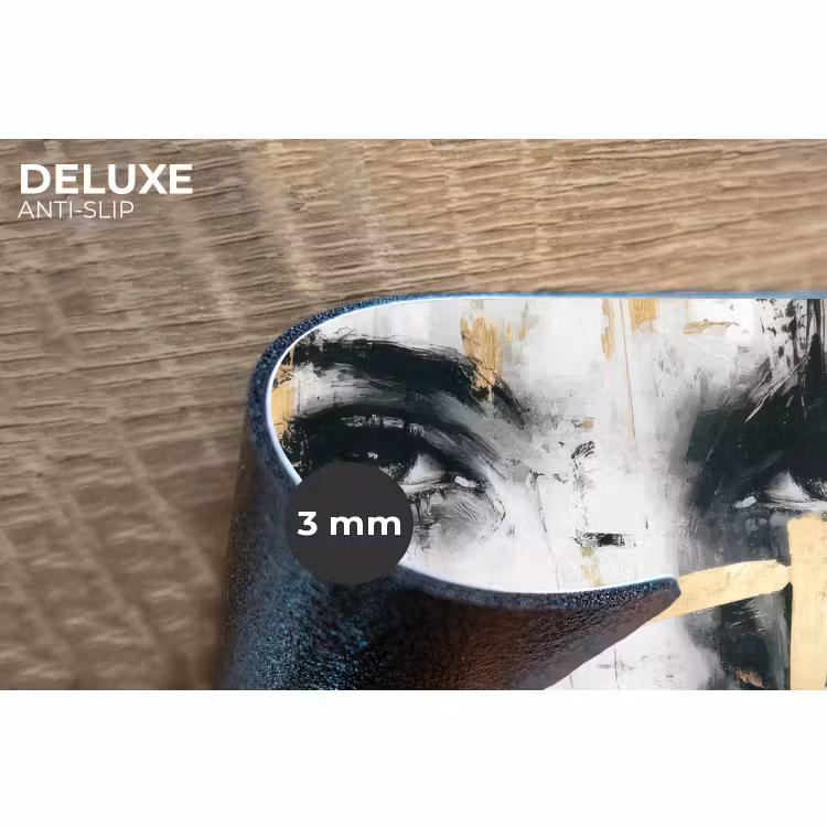 Placemat - 6 stuks - Portret - Vrouw - Penseelstreken - Goud — 4